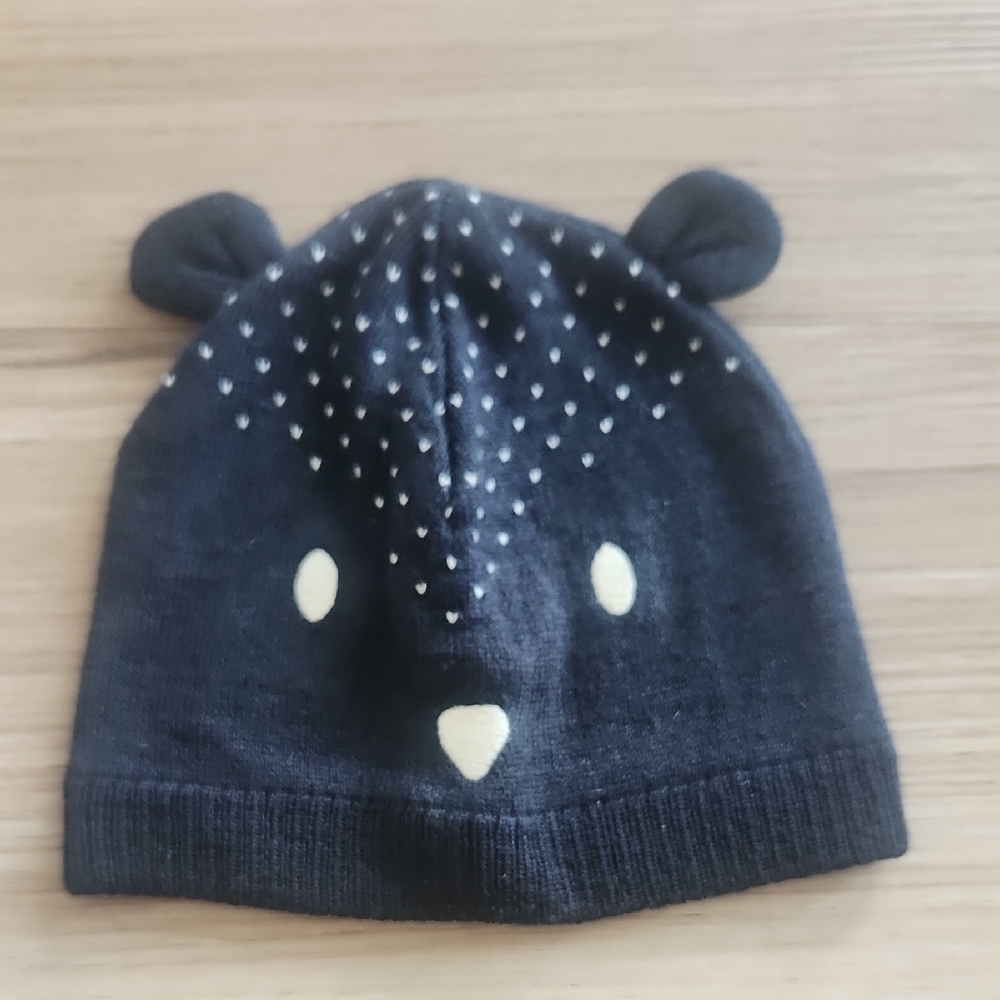 Petit Bateau Black Bear Kids Hat